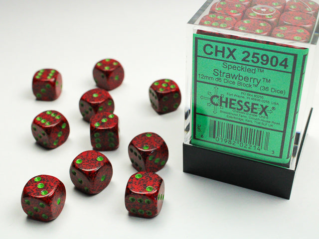 CHX 25904 Speckled Strawberry (12mm D6 36-Dice Set)