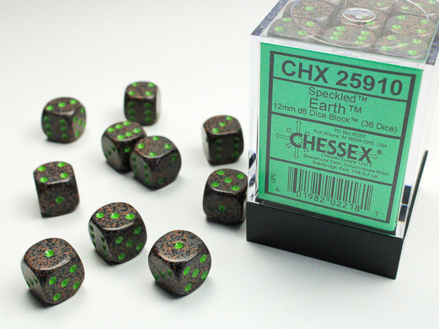 CHX 25910 Speckled Earth (12mm D6 36-Dice Set)