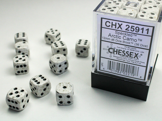 CHX 25911 Speckled Arctic Camo (12mm D6 36-Dice Set)