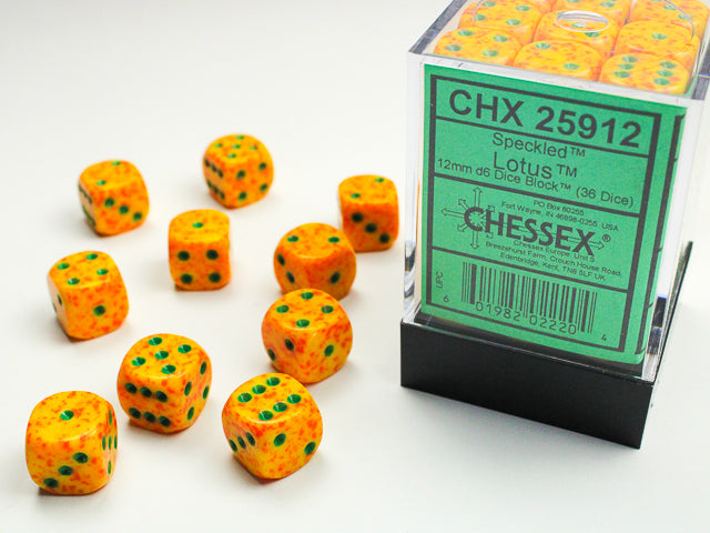 CHX 25912 Speckled Lotus (12mm D6 36-Dice Set)