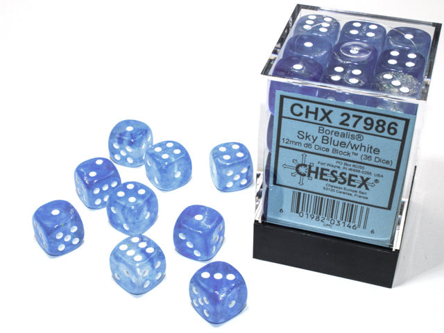 CHX 26830 Gemini Black-Pink/white (12mm D6 36-Dice Set)