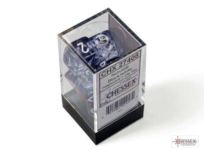 CHX 27408 Nebula Black/white Polyhedral 7-Die Set