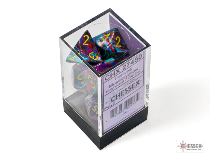 CHX 27450 Festive Mosaic/yellow (Polyhedral 7-Die Set)
