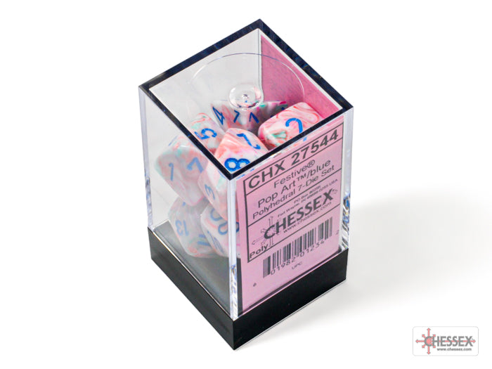 CHX 27544 Festive Polyhedral Pop Art/Blue 7-Die Set