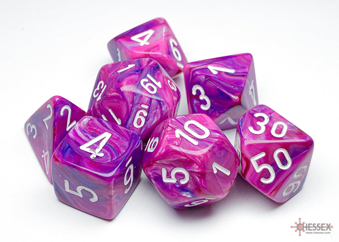 CHX 27457 Festive Violet/white (Polyhedral 7-Die Set)