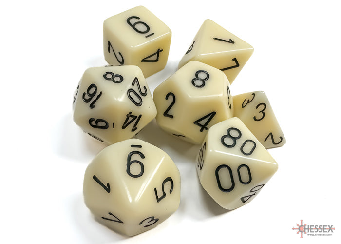 CHX 25400 Opaque Ivory/black (Polyhedral 7-Die Set)