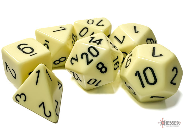 CHX 25462 Opaque Pastel Yellow/black (Polyhedral 7-Die Set)