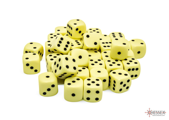 CHX 25862 Opaque Pastel Yellow/black (12mm D6 36-Dice Set)