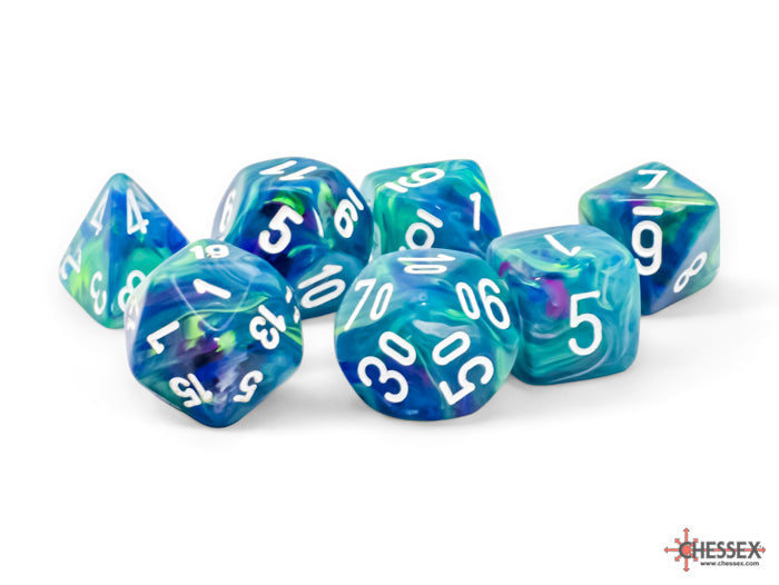 CHX 22546 Festive Mega-hedral Waterlily/white (Polyhedral 7-Die Set)