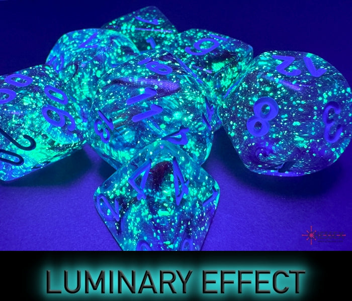 CHX 22547 Nebula Mega-hedral Nocturnal/blue Luminary (Polyhedral 7-Die Set)