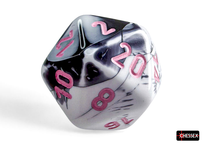 CHX 26469 Gemini Black-White/pink (Polyhedral 7-Die Set)