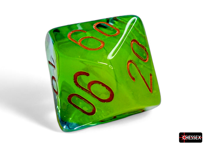 CHX 26470 Gemini Plasma Green-Teal/orange Luminary (Polyhedral 7-Die Set)