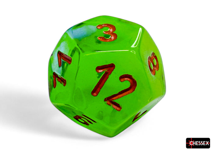 CHX 26470 Gemini Plasma Green-Teal/orange Luminary (Polyhedral 7-Die Set)