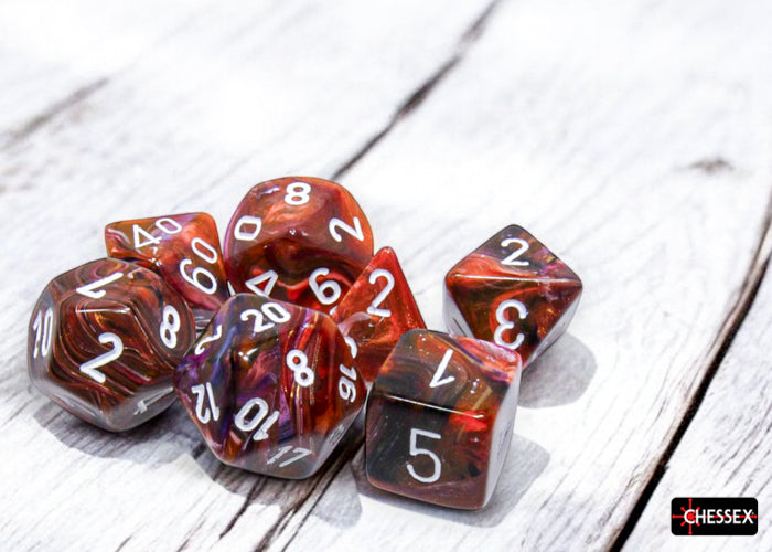 CHX 27543 Festive Symphony/white (Polyhedral 7-Die Set)