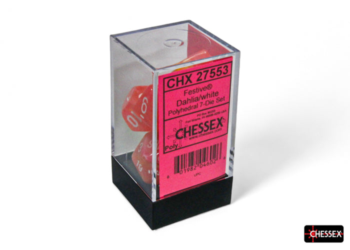 CHX 27553 Festive Dahlia/white Luminary (Polyhedral 7-Die Set)