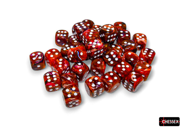 CHX 27943 Festive Symphony/white (12mm D6 36-Dice Set)