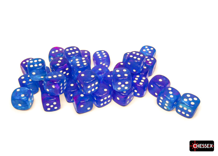 CHX 27967 Nebula Aura/white Luminary (12mm D6 36-Dice Set)