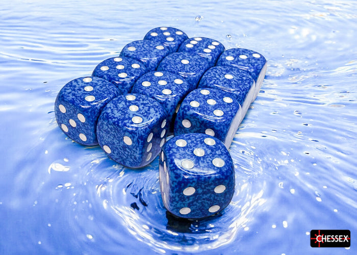 CHX 25706 Speckled Water (16mm D6 12-Dice Set)