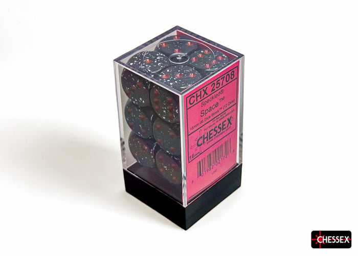 CHX 25708 Speckled Space (16mm D6 12-Dice Set)