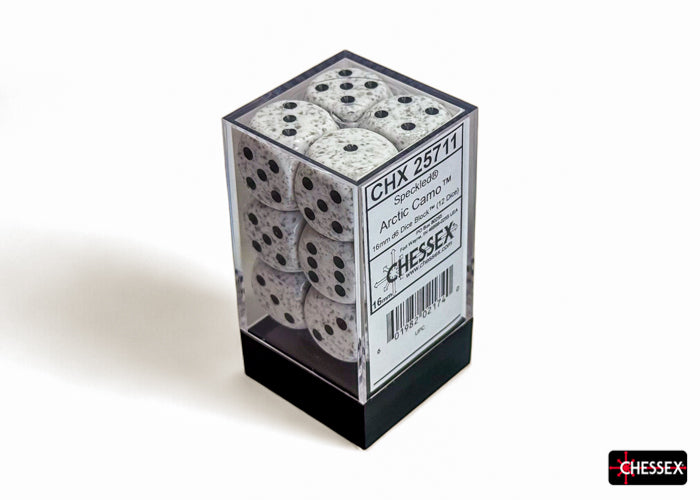 CHX 25711 Speckled Arctic Camo (16mm D6 12-Dice Set)