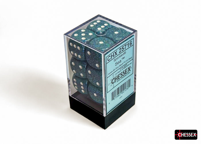 CHX 25716 Speckled Sea (16mm D6 12-Dice Set)