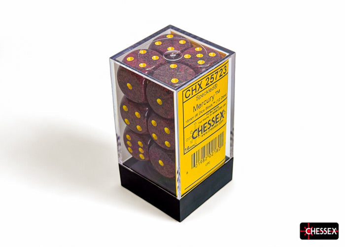 CHX 25723 Speckled Mercury (16mm D6 12-Dice Set)