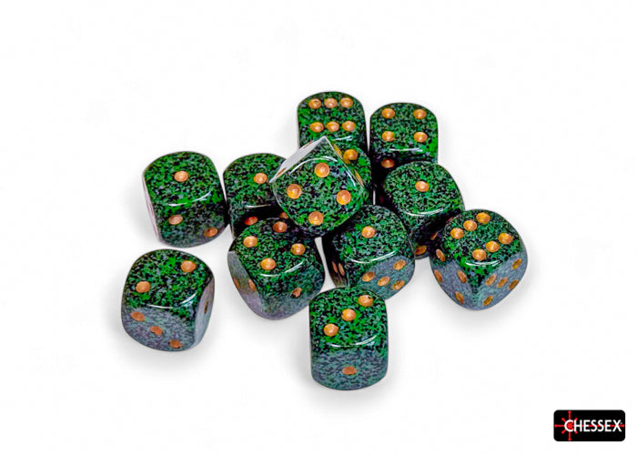 CHX 25735 Speckled Golden Recon (16mm D6 12-Dice Set)