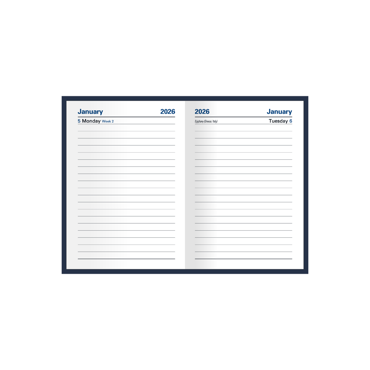 Collins 2026 Calendar Year Diary - Sterling 133P A7 Pocket W/Pencil DTP Blue