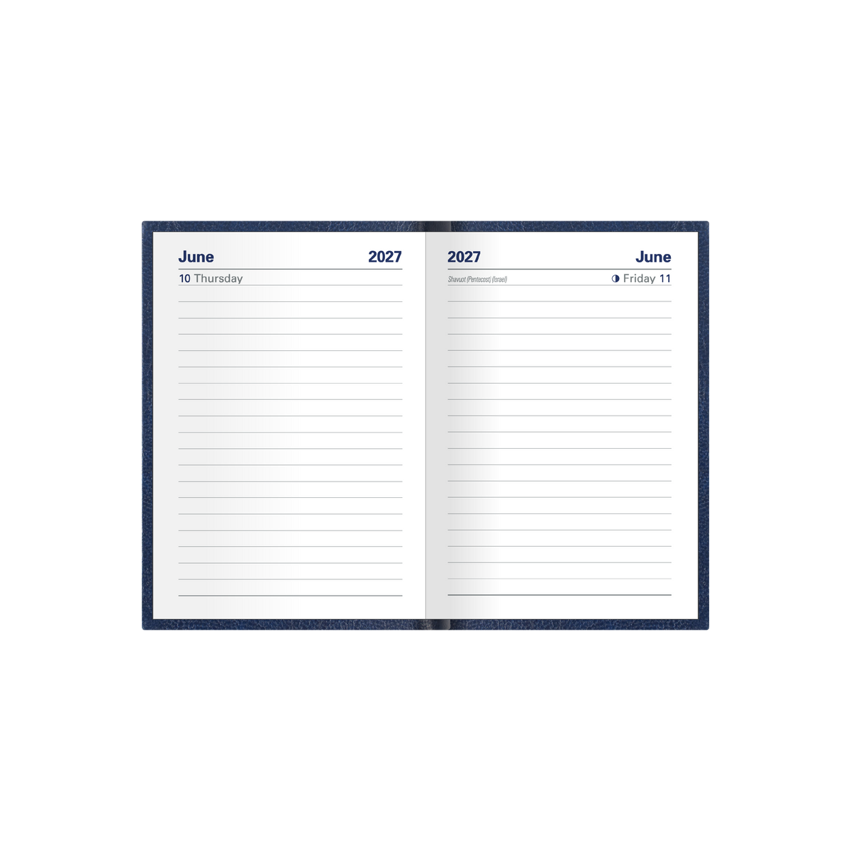 Collins 2027 Calendar Year Diary - Sterling 133P A7 Pocket W/Pencil DTP Blue