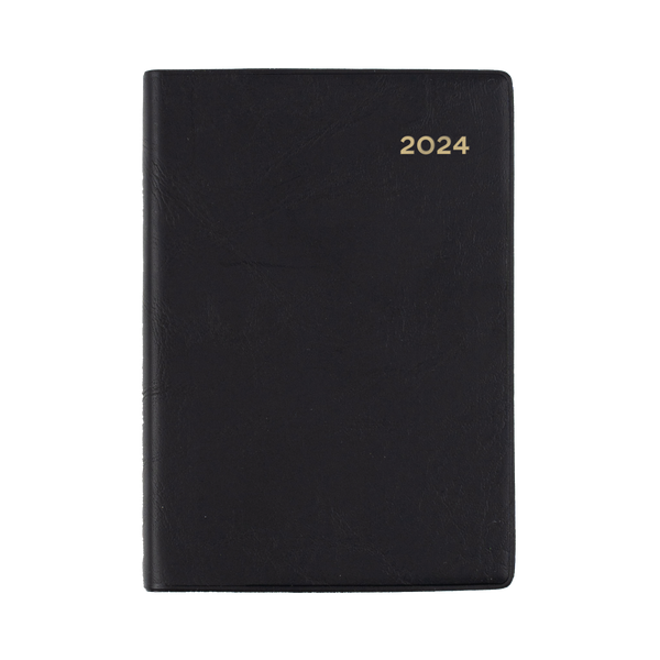 Collins 2024 Calendar Year Diary - Belmont 337 A7 Pocket Week to View Black