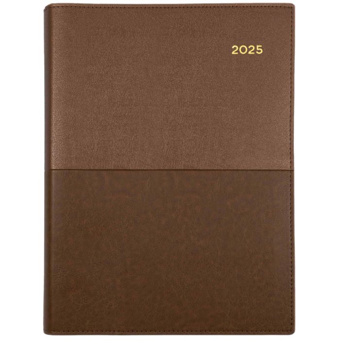 Collins 2025 Calendar Year Diary - Vanessa 185 A5 Day to Page Tan