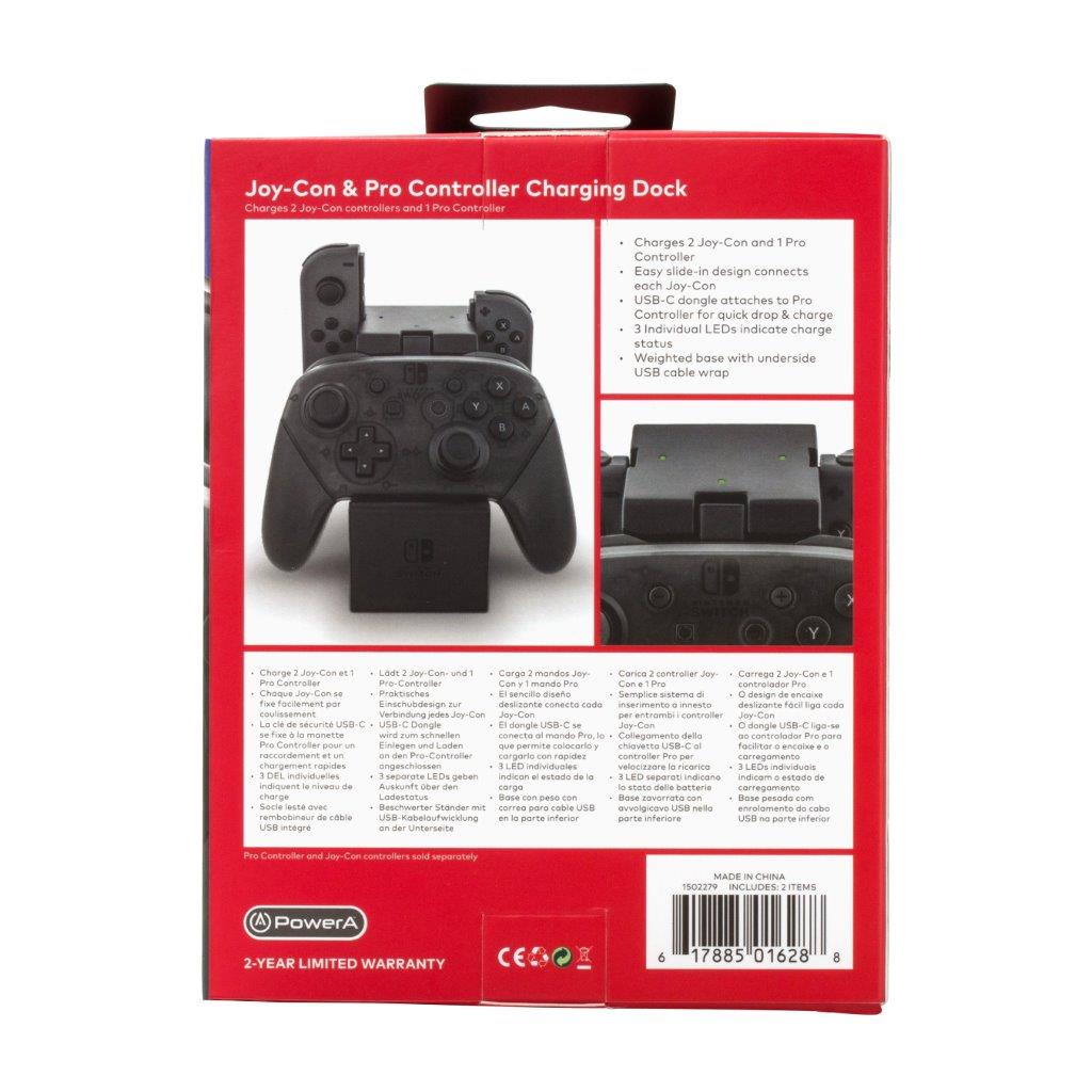 PowerA Joy-Con & Pro Controller Charging Dock for Nintendo Switch - Black