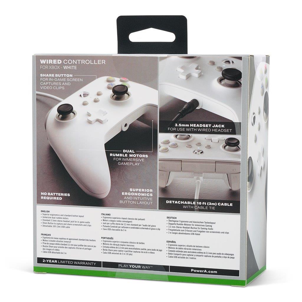 PowerA Wired Controller for Xbox Series X|S - White