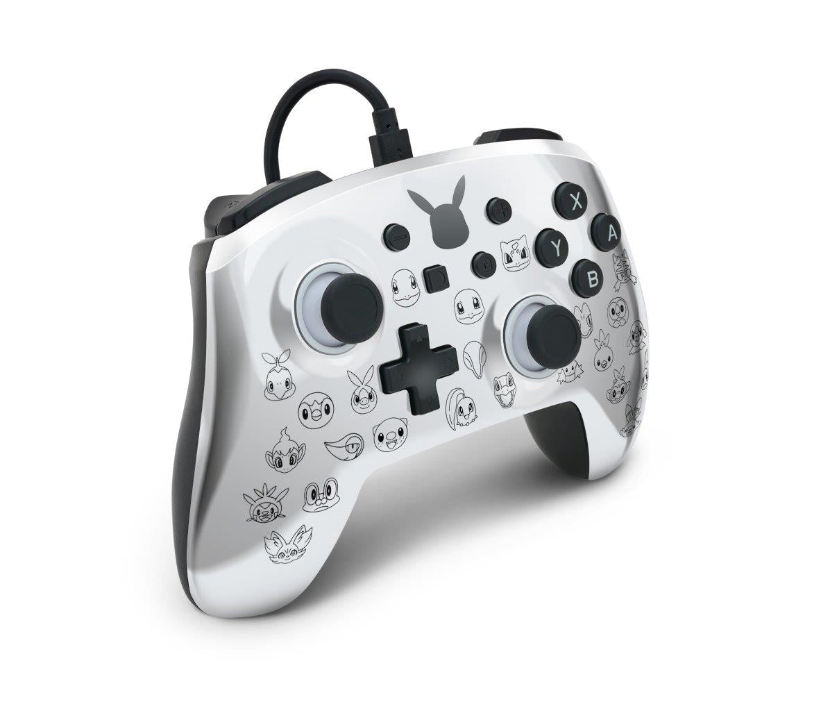 PowerA Enhanced Wired Controller for Nintendo Switch - Pikachu Black & Silver