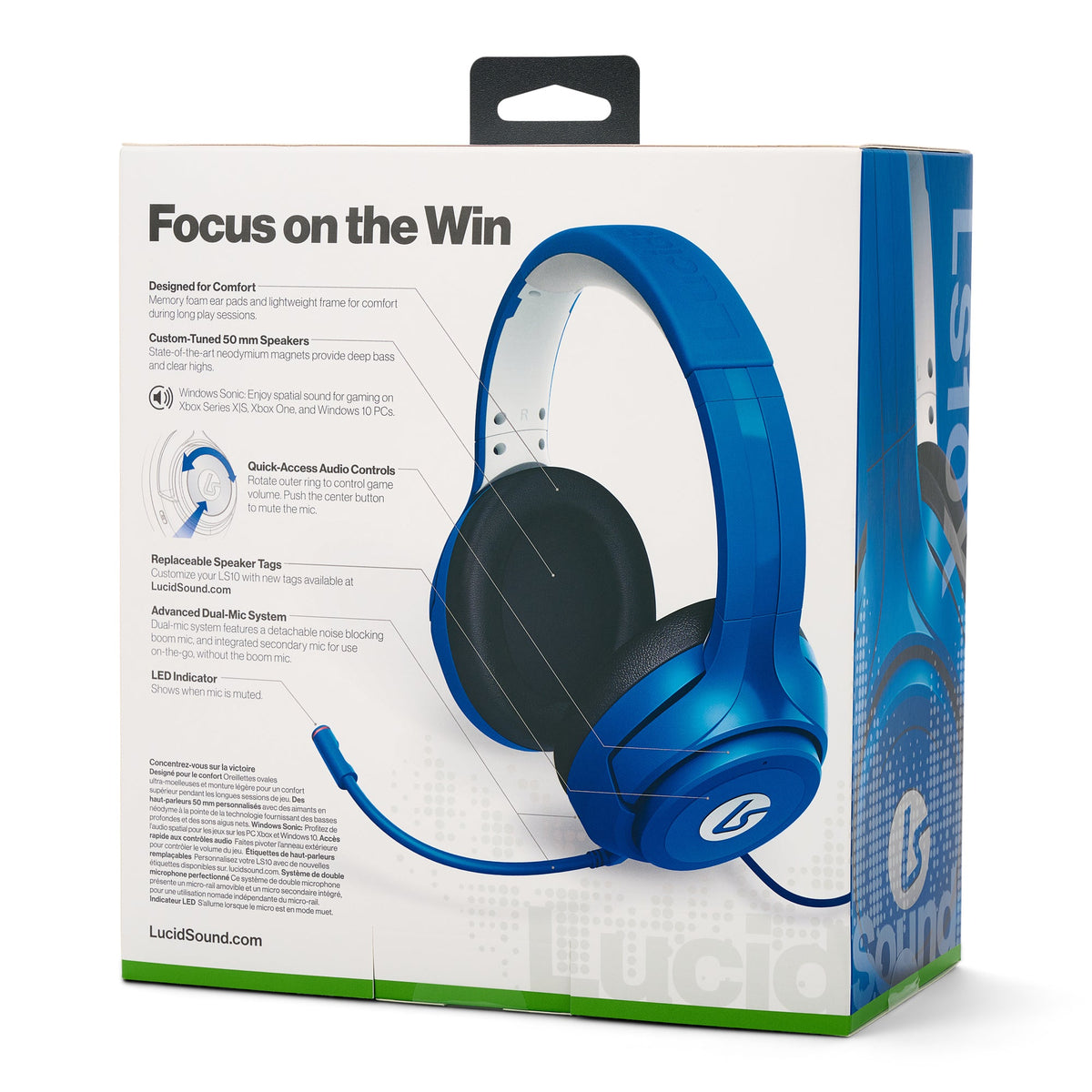 LucidSound LS10X Wired Gaming Headset for Xbox Series X|S - Shock Blue