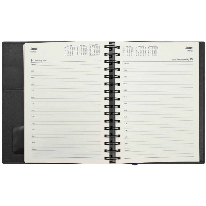 Collins 2025 Calendar Year Diary - Vanessa 185 A5 Day to Page Tan