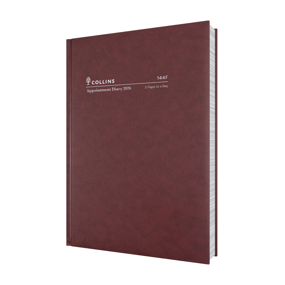 Collins 2026 Calendar Year Diary - Appointment 144F A4 2-PTD Burgundy
