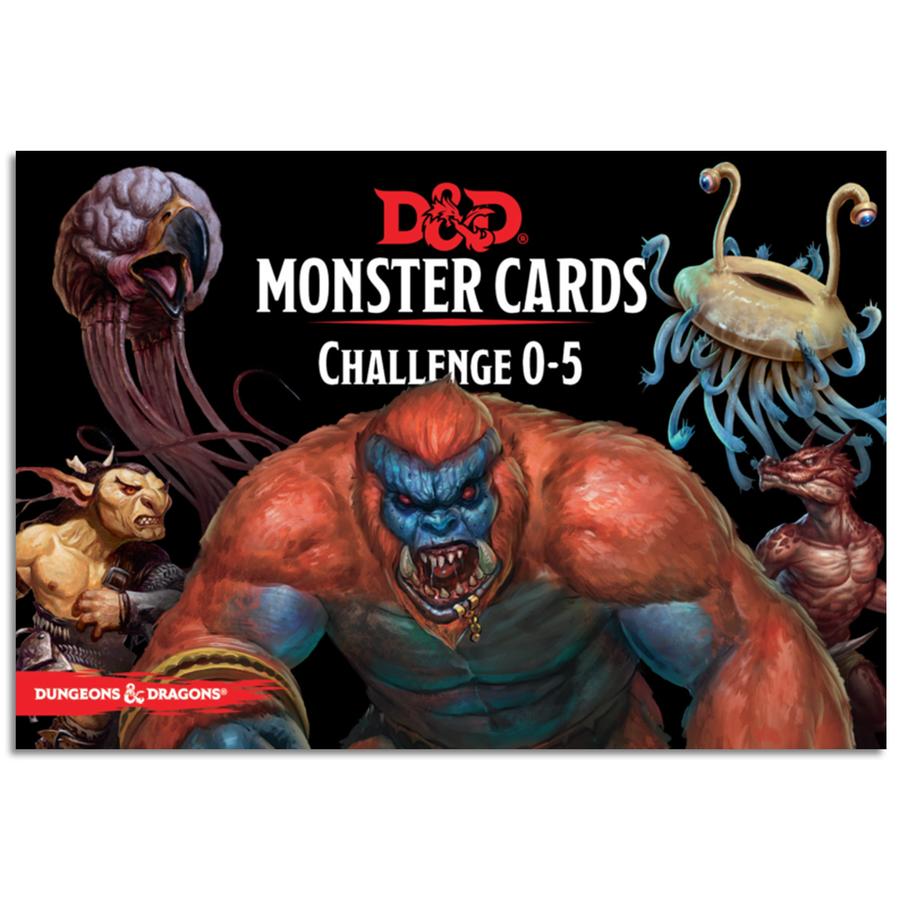 D&D Monster Cards - Challenge 0-5 (179 Cards)