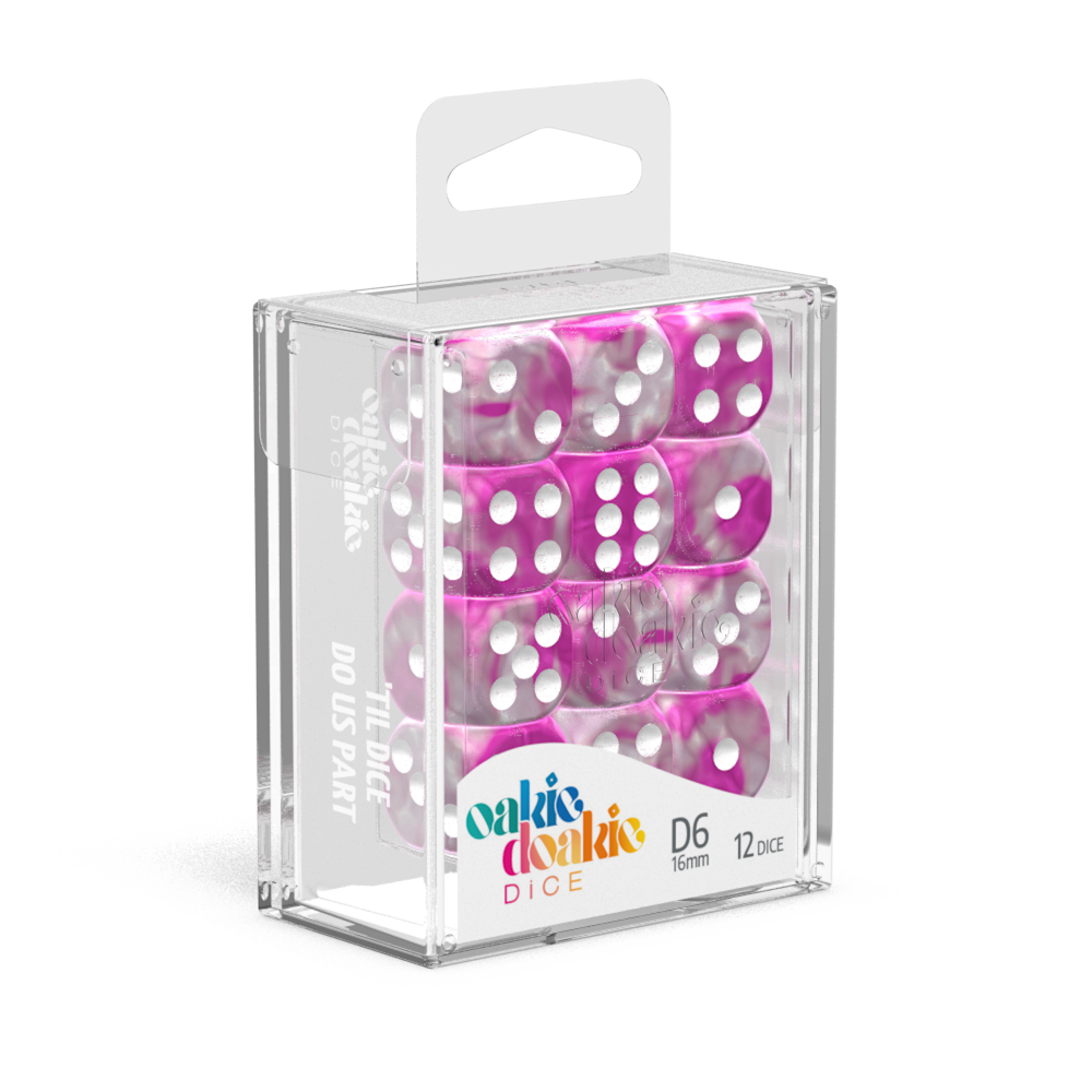 Oakie Doakie Dice Gemidice - Magnolia 16mm D6 Set Of 12