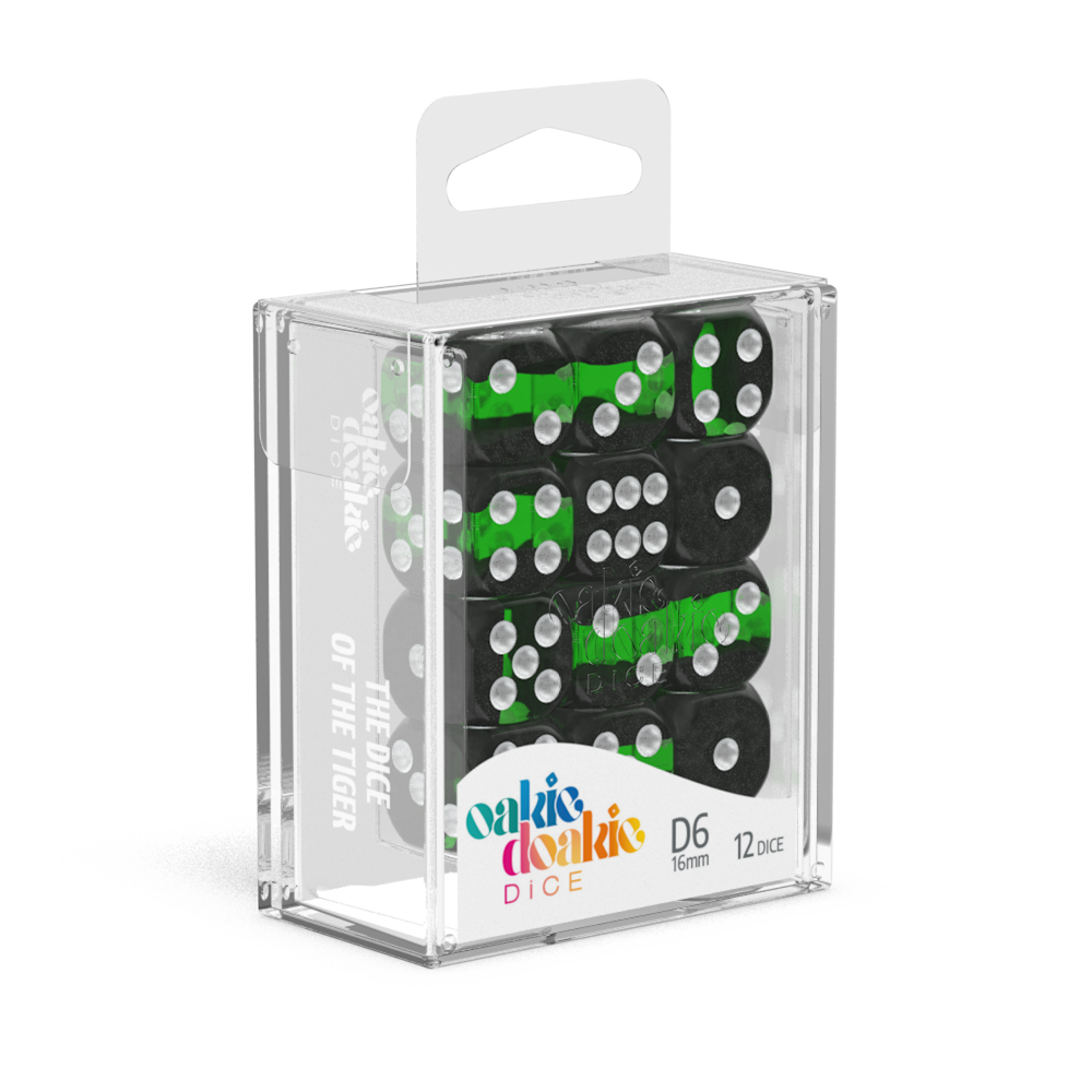 Oakie Doakie Dice Enclave - Emerald 16mm D6 Set Of 12