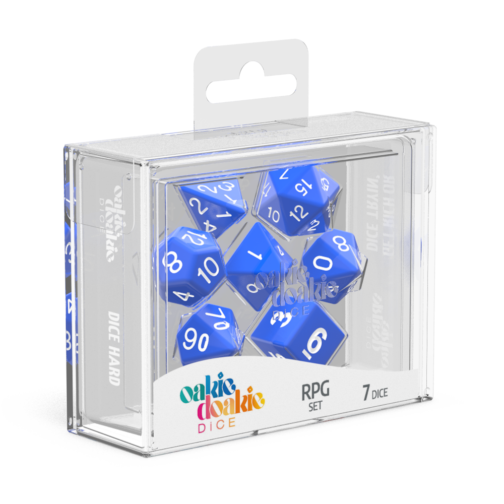 Oakie Doakie Dice Solid - Blue RPG Dice Set
