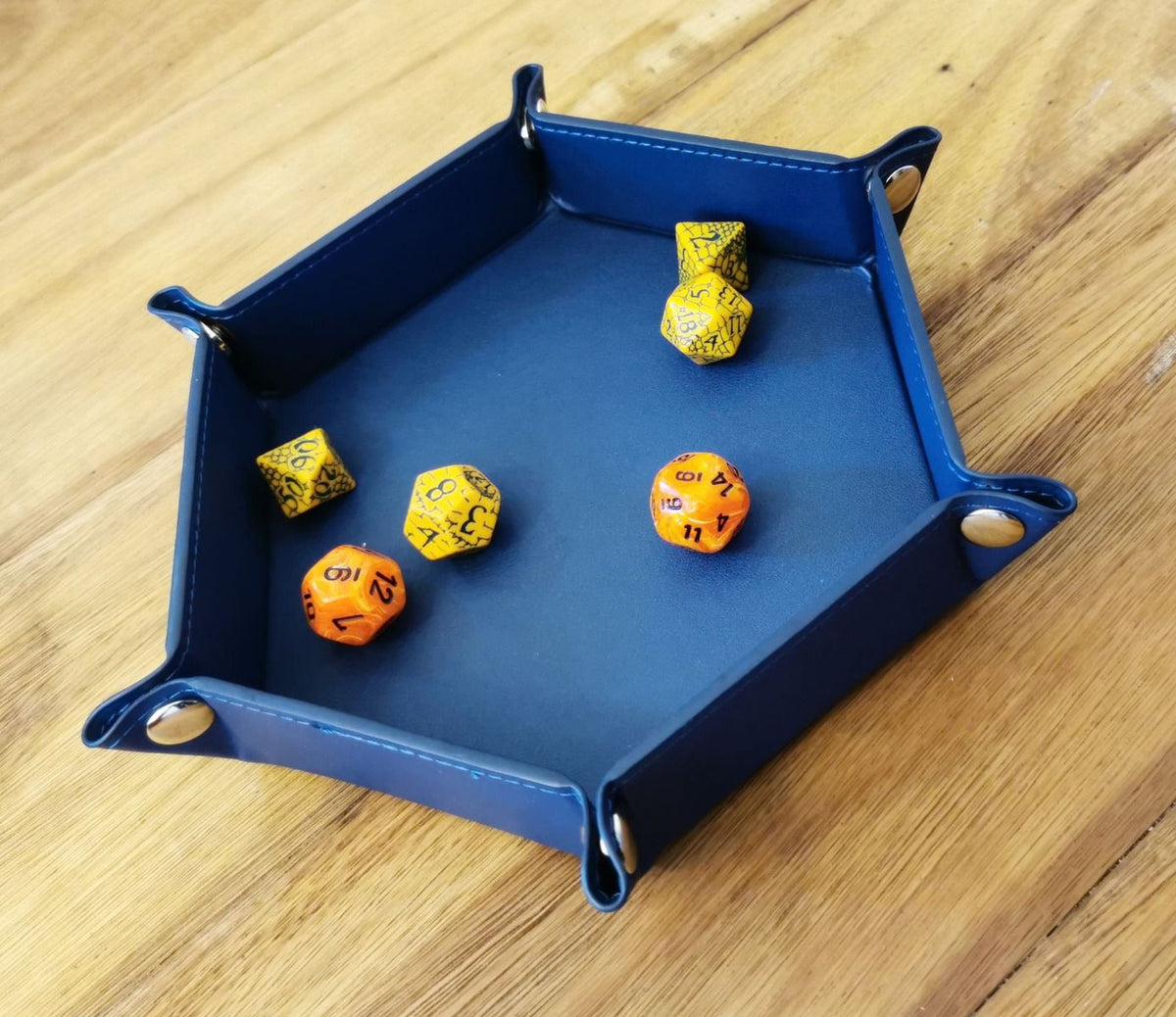 Hex Dice Tray 6" - Blue (LPG Essentials)