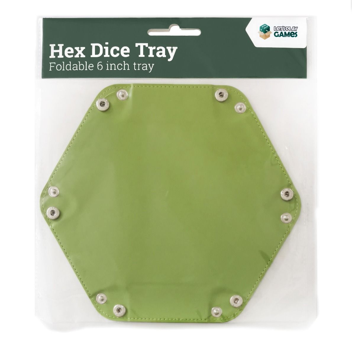Hex Dice Tray 6&quot; - Green (LPG Essentials)