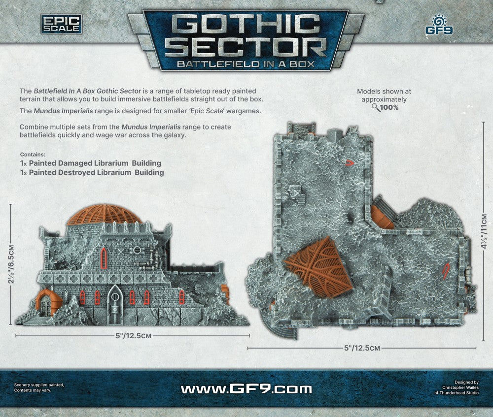 Battlefield in a Box: Gothic Sector - Mundus Imperialis: Librarium (Damaged & Destroyed)