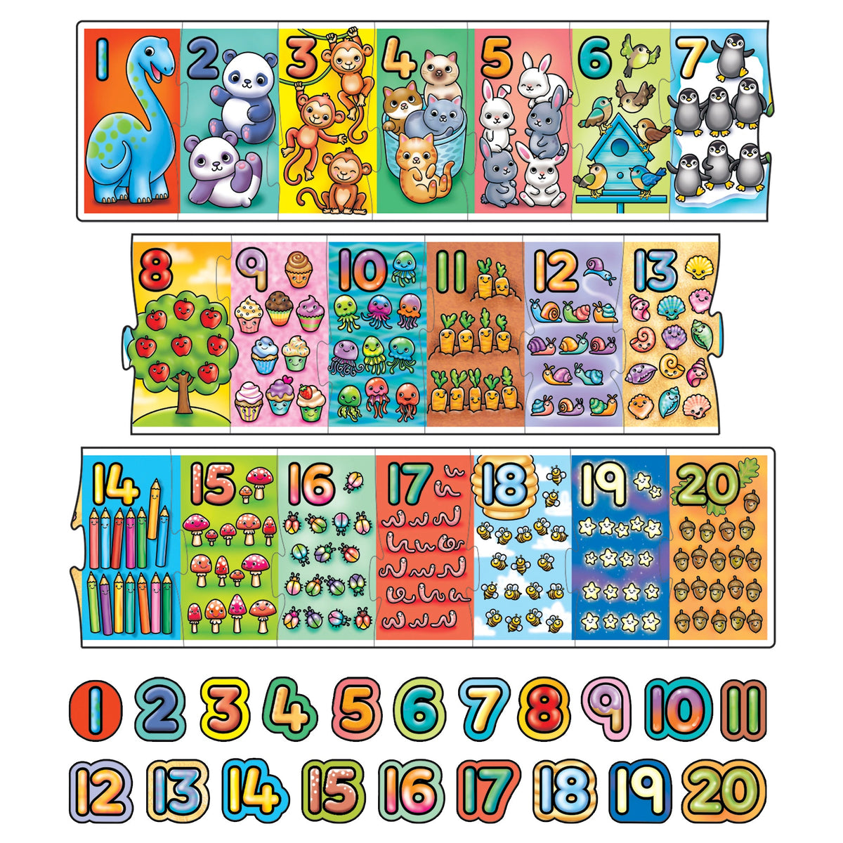 Giant Number - Extra Long Jigsaw Puzzle (Orchard Toys)