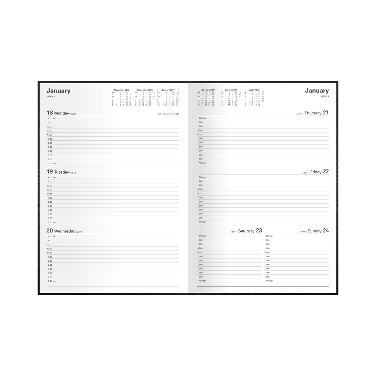 Collins Debden 2027 Calendar Year Diary - Kyoto 3201.P99 A4 WTV