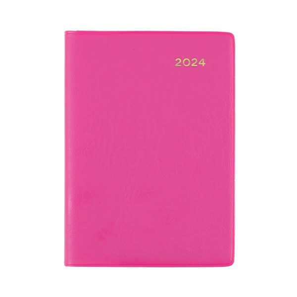 Collins 2024 Calendar Year Diary - Belmont Colours 337 A7 Week to View Pink