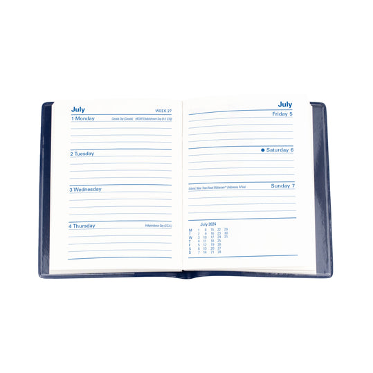 Collins 2024 Calendar Year Diary - Belmont 377P Slimline Portrait Week to View Black