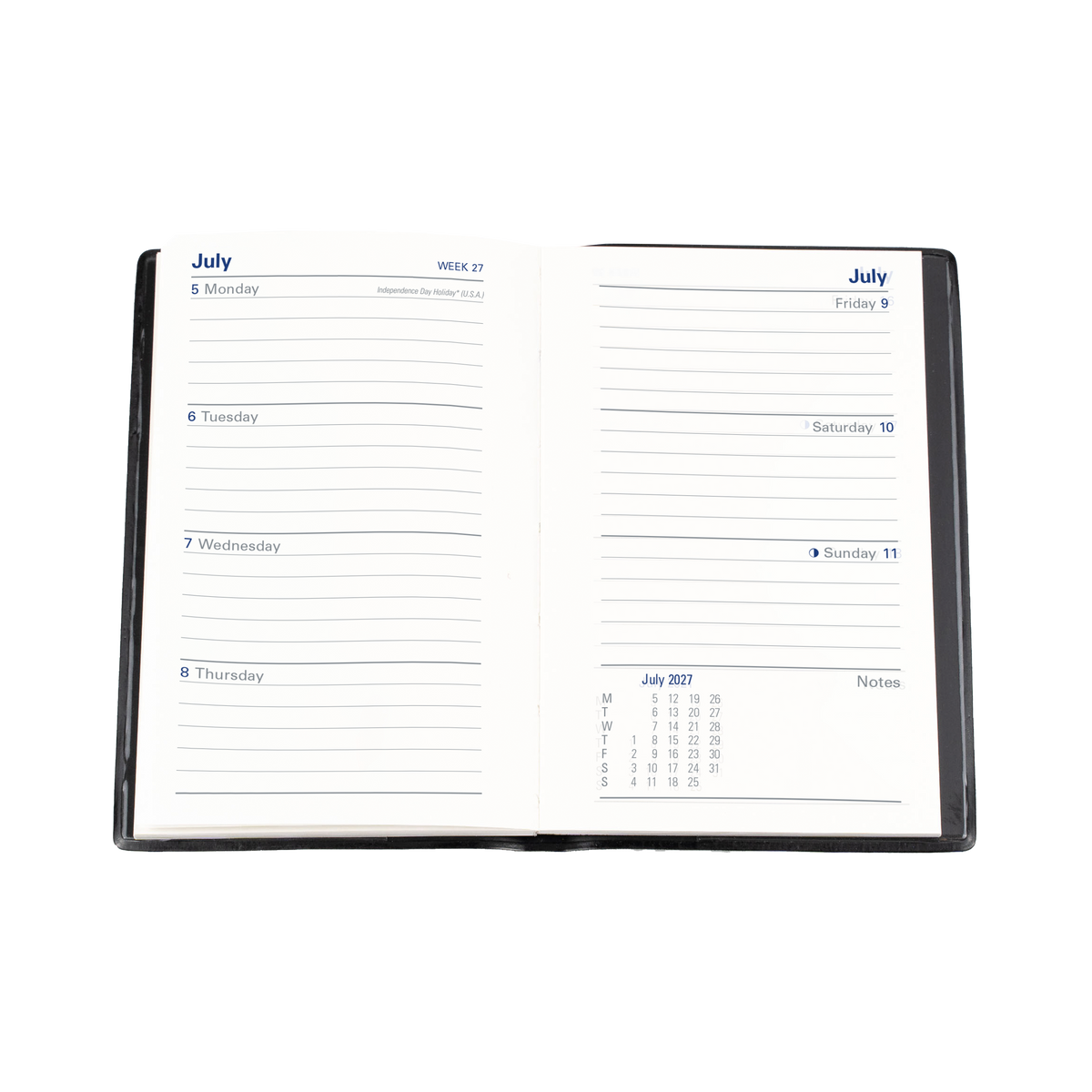 Collins 2027 Calendar Year Diary - Belmont 357 B7R WTV Black