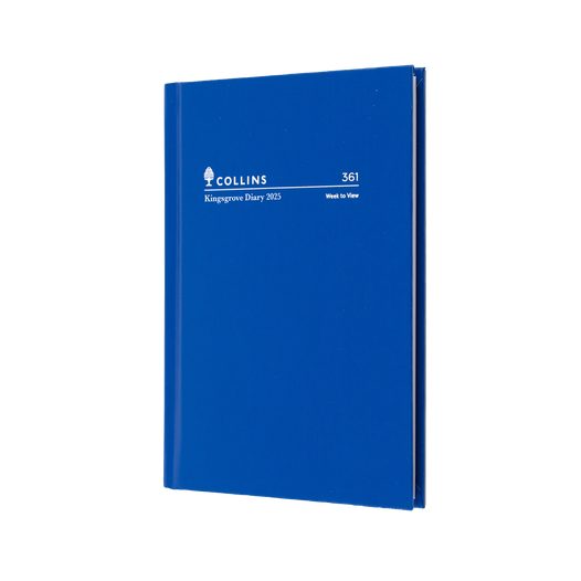 Collins 2025 Calendar Year Diary - Kingsgrove 361 A6 Week to View Blue